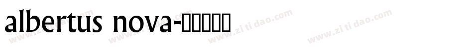 albertus nova字体转换